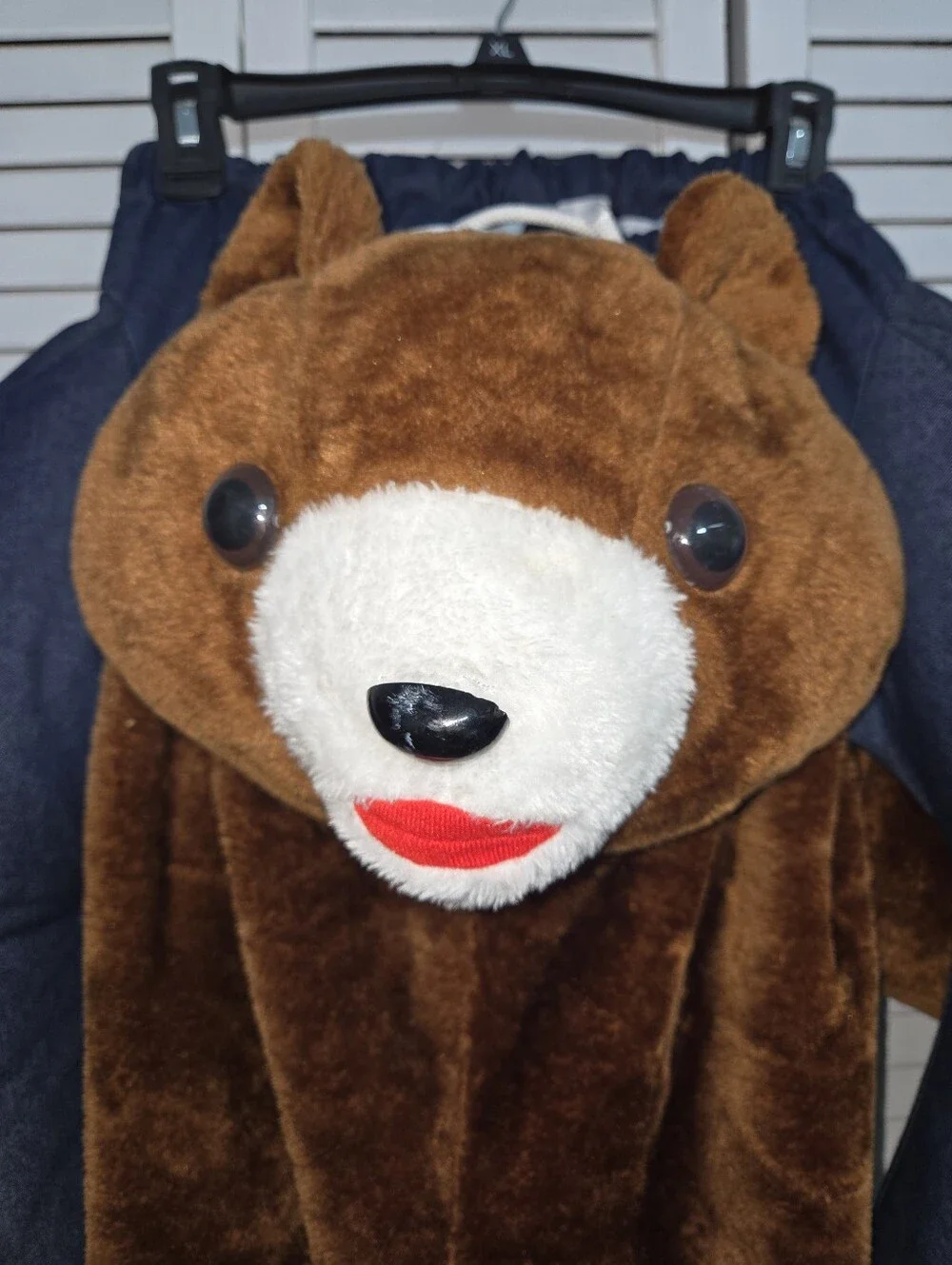 Spirit Halloween OS Bear Carry-Along Costume - Brown Bear with Denim Pants - Picture 3 of 10